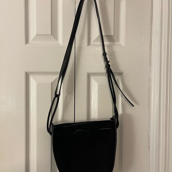 Rebecca Minkoff Black Crossbody Suede & Leather Shoulder Bag - Picture 11 of 12